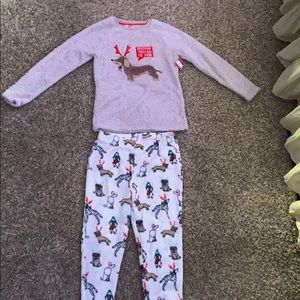 Holiday pj set, fuzzy warm dog pajamas